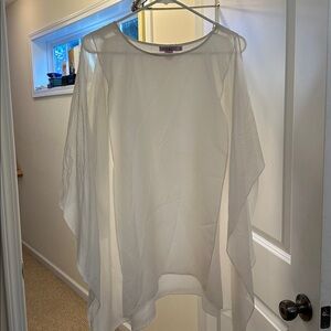 Calypso St. Barth Ivory Textured Silk Top